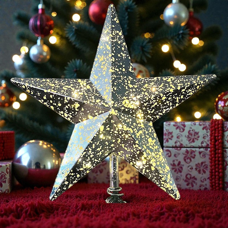 ⭐ LED Star Light 5 Points - Flashing Tree Top Decoration