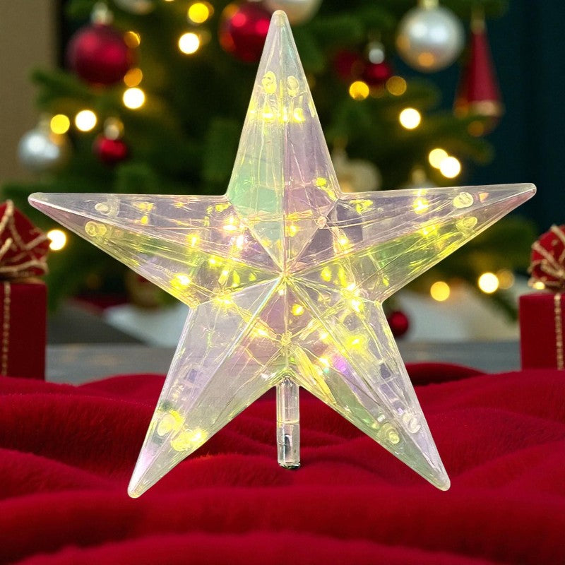 ⭐ LED Star Light 5 Points - Flashing Tree Top Decoration