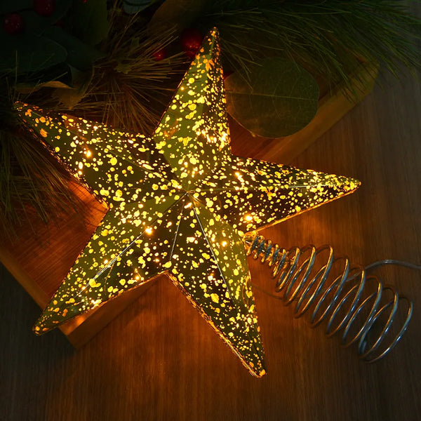 ⭐ LED Star Light 5 Points - Flashing Tree Top Decoration