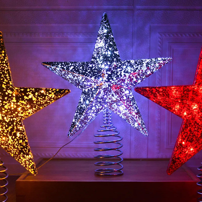 ⭐ LED Star Light 5 Points - Flashing Tree Top Decoration