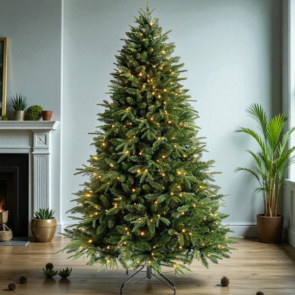 🎄 Artificial Christmas Tree with LED Lights - 1.2m / 1.5m / 1.8m