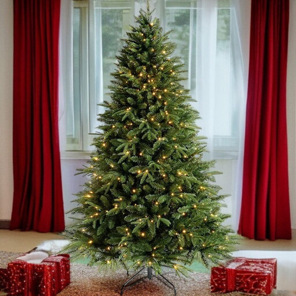 🎄 Artificial Christmas Tree with LED Lights - 1.2m / 1.5m / 1.8m