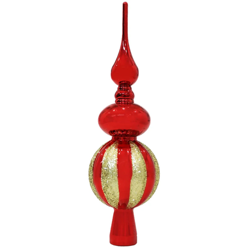 ✨ Shiny Tree Top Ornaments - Gold, Silver, Red
