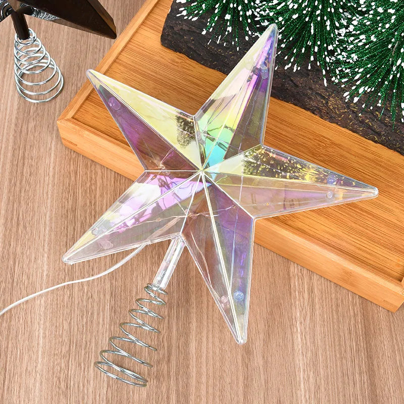 ⭐ LED Star Light 5 Points - Flashing Tree Top Decoration