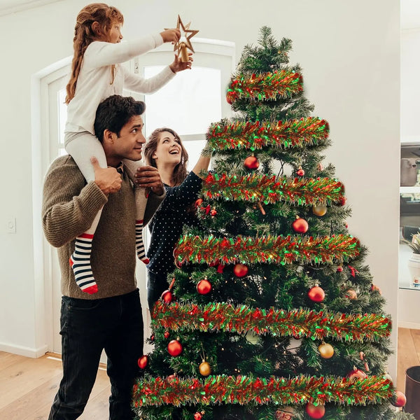 ✨ Sparkling Christmas Garlands - Red and Green - 2m to 20m